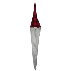 Northlight Fantasy & Sci Fi>30" Red And Black Plaid Hanging Christmas Gnome