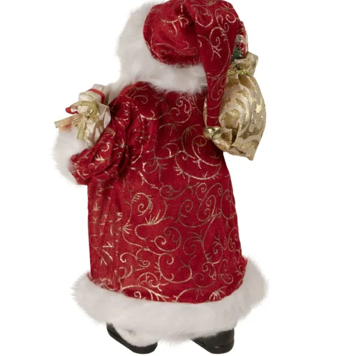 Santa Figures*Northlight 16" Red And Gold Filigree Santa Claus With Gifts Christmas Figurine
