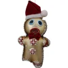 Christmas by Krebs Gingerbread>6.25" Red And Gold Gingerbread Man With Santa Hat Christmas Ornament