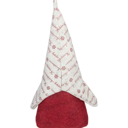Gnomes*Northlight 12" Red And Gray "Happy Christmas" Gnome Figure