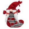 Gnomes*Northlight 10" Red And Gray Isolde Gnome Christmas Stocking Tabletop Figurine