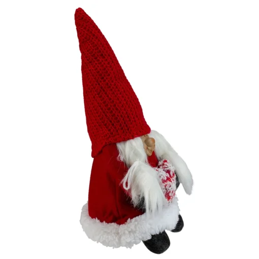 Gnomes*Northlight 13.5" Red And Gray Smiling Woman Christmas Gnome Tabletop Figure
