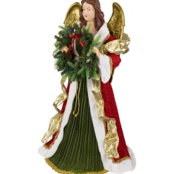 Commercial*Northlight 3' Red And Green Angel Commercial Size Christmas Tree Topper, Unlit
