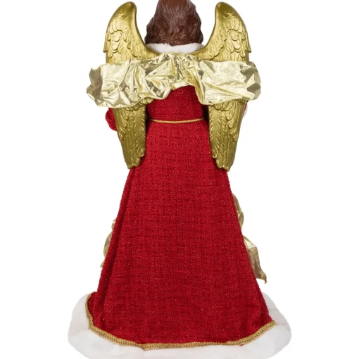 Commercial*Northlight 3' Red And Green Angel Commercial Size Christmas Tree Topper, Unlit