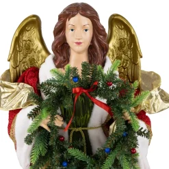 Commercial*Northlight 3' Red And Green Angel Commercial Size Christmas Tree Topper, Unlit
