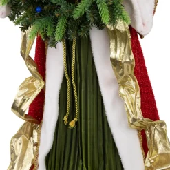 Commercial*Northlight 3' Red And Green Angel Commercial Size Christmas Tree Topper, Unlit