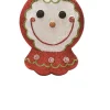 Northlight Gingerbread>8.5" Red And Green Glittered Shatterproof Gingerbread Girl Christmas Ornament