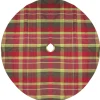 48 Inch And Smaller*Northlight 48" Red And Green Plaid Rustic Woodland Christmas Tree Skirt With Green Trim
