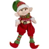 Plush Figures*Northlight 15" Red And Green Plush Jingle Bell Boy Elf Christmas Figure