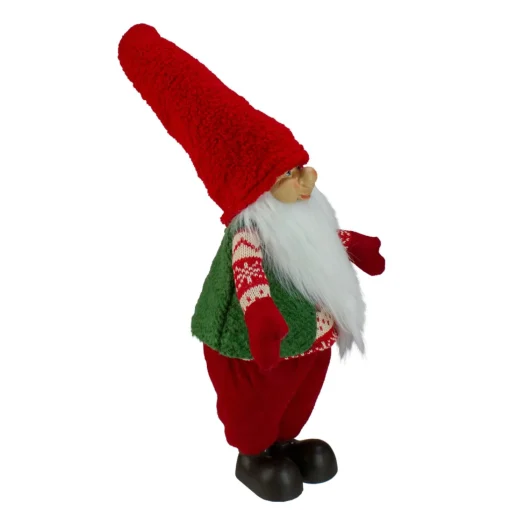 Gnomes*Northlight 23" Red And Green Santa Christmas Gnome Tabletop Figure