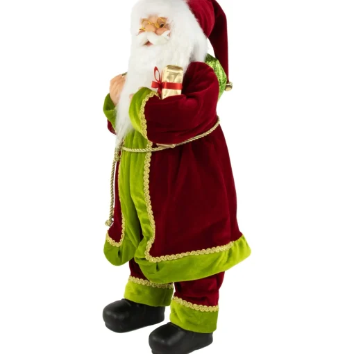 Santa Figures*Northlight 24" Red And Green Standing Santa With Presents Christmas Figure