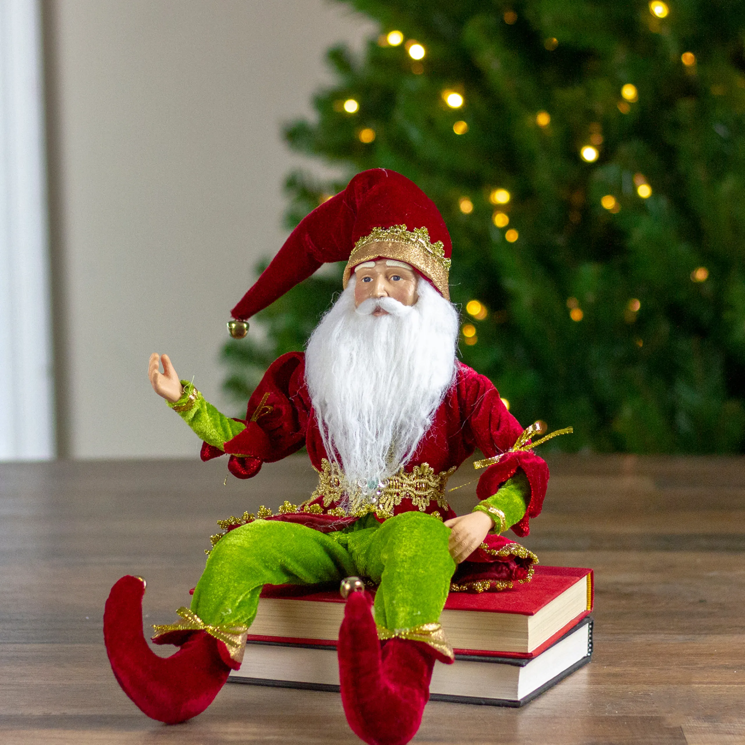 Northlight Fantasy & Sci Fi>18" Red And Green Whimsical Elf Christmas Decor Figurine