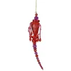 Paul Minor Finials>7.5" Red And Purple Beaded Fringe Finial Christmas Ornament