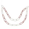 Specialty Garland*Roman 36" Red And Silver Round Loops Christmas Chain Garland - Unlit