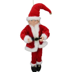 Northlight Fantasy & Sci Fi>15" Red And White Bendable Elf In A Santa Suit
