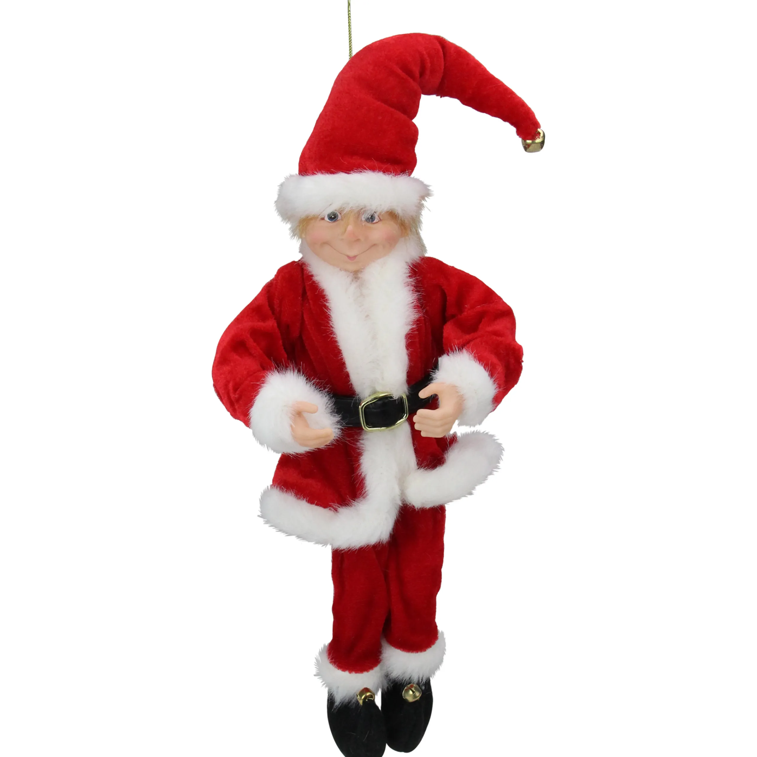 Northlight Fantasy & Sci Fi>15" Red And White Bendable Elf In A Santa Suit