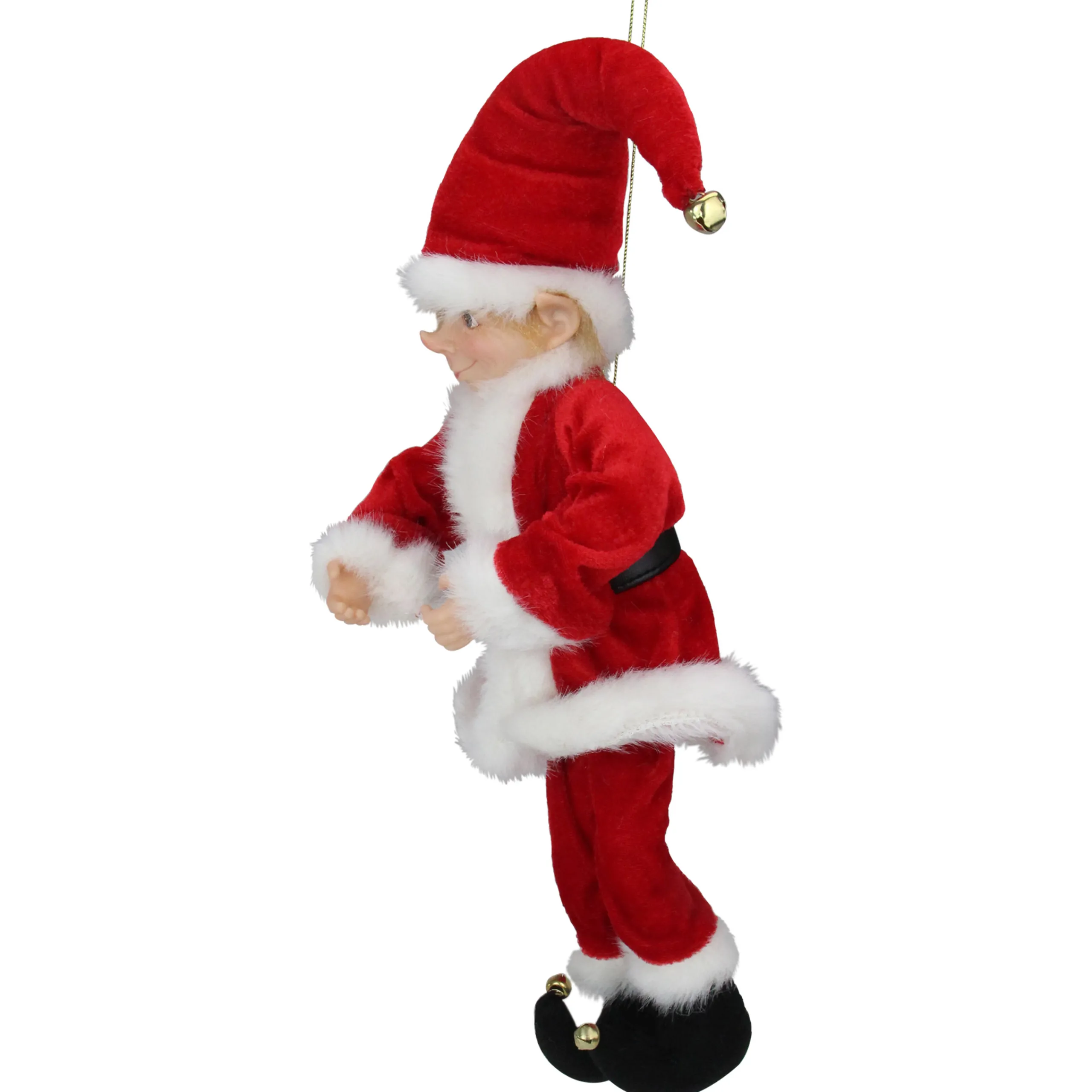 Northlight Fantasy & Sci Fi>15" Red And White Bendable Elf In A Santa Suit