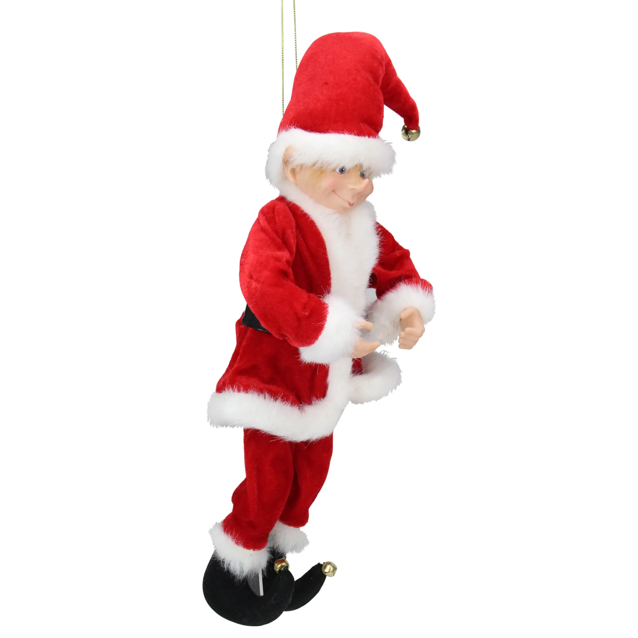 Northlight Fantasy & Sci Fi>15" Red And White Bendable Elf In A Santa Suit