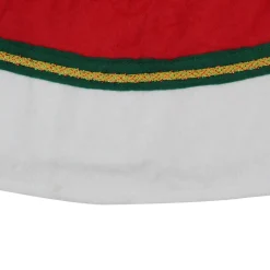 48 Inch And Smaller*Northlight 48" Red And White Contemporary Christmas Tree Skirt