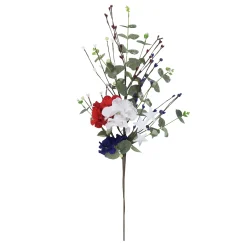Northlight 27" Red And White Fourth Of July Patriotic Hydrangea Spray