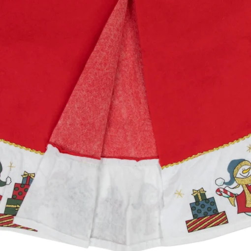 48 Inch And Smaller*Northlight 48" Red And White Jolly Snowman Christmas Tree Skirt