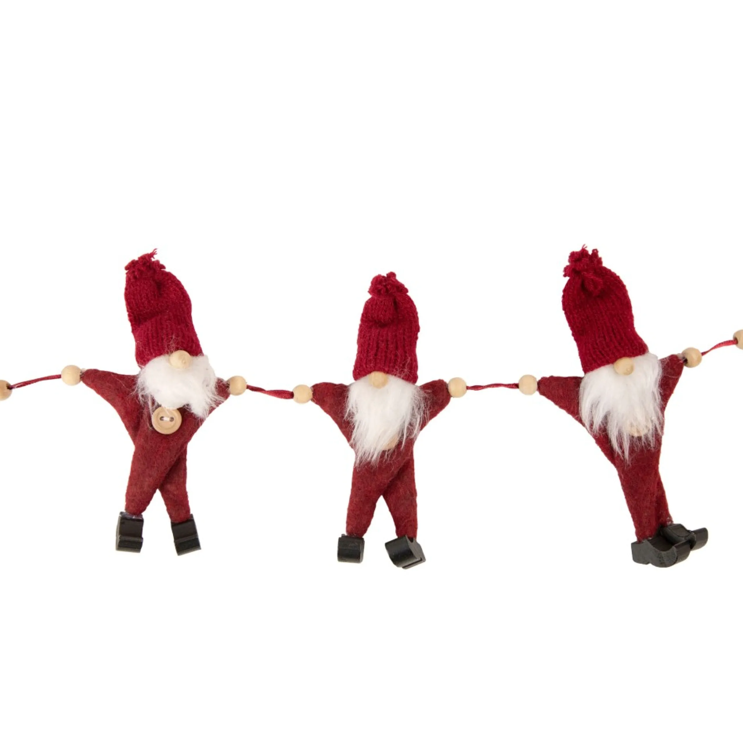 Specialty Garland*Northlight 30" Red And White Knit Gnome Novelty Christmas Garland