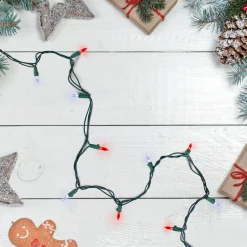 Northlight 50 Red And White Led Mini Christmas Lights - 16.25 Ft Green Wire