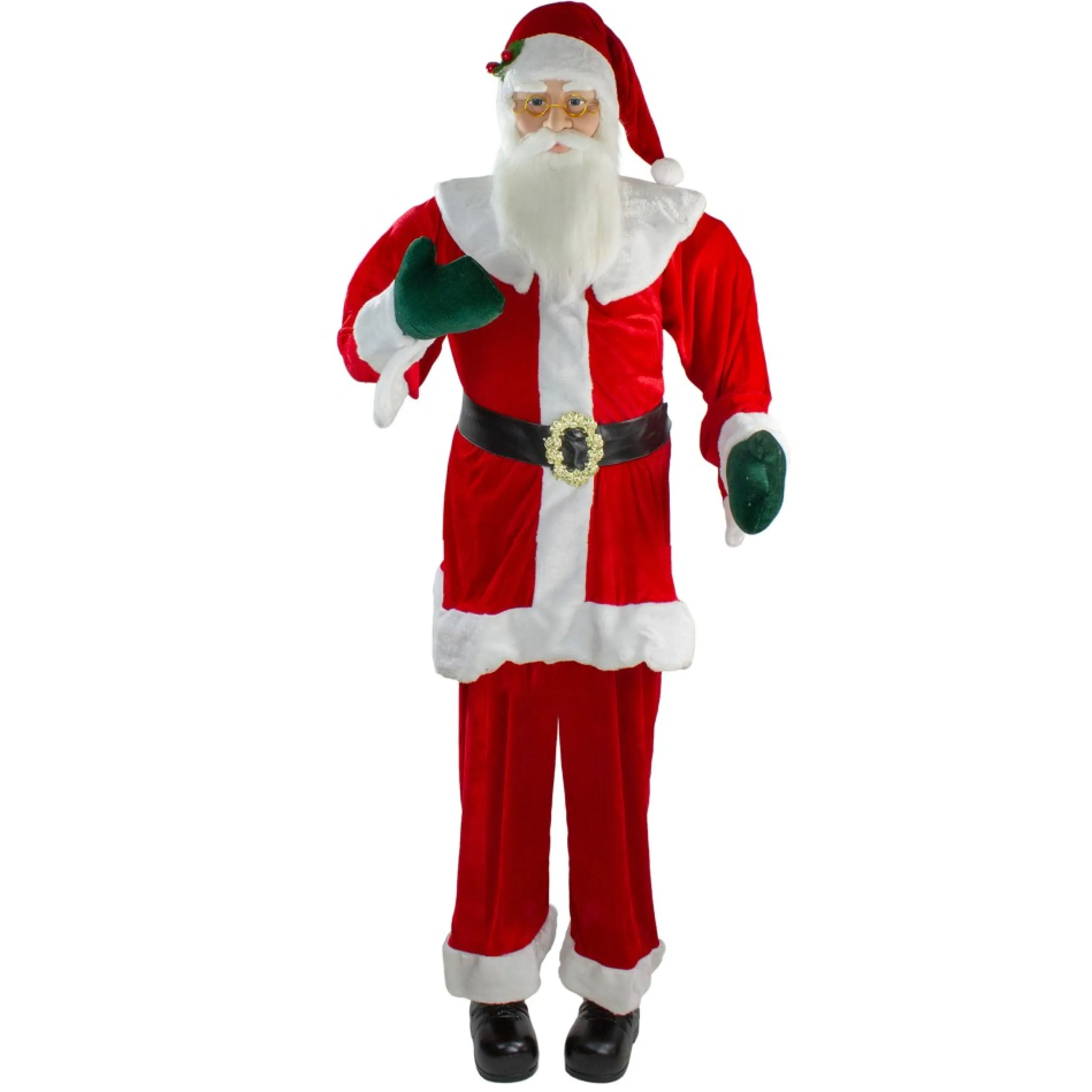 Santa Figures*Northlight 72" Red And White Life Size Plush Santa Claus Standing Christmas Figure