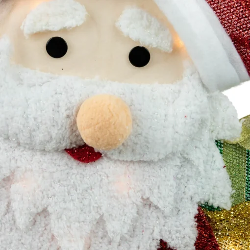 Outdoor Decorations*Northlight 32" Red And White Lighted Waving Santa With Gifts Christmas Outdoor Decoration