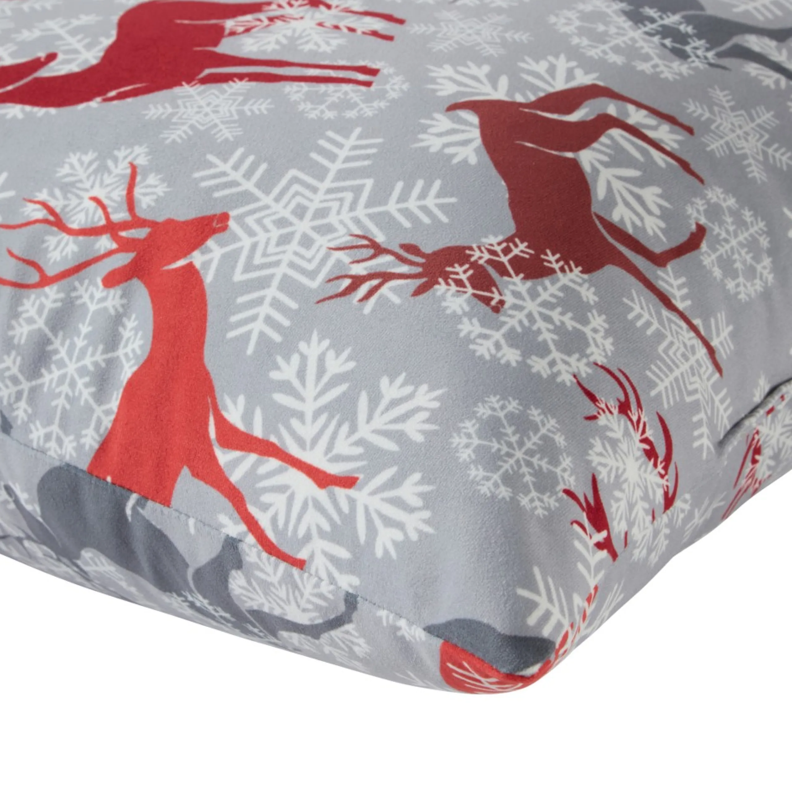 Pillows & Throws*Greendale Home Fashions 18" Red And White Reindeer Christmas Square Throw Pillow