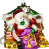 GC Home & Garden Santa Claus>6.25" Red And White Santa's Secret Hand Blown Glass Hanging Figurine Ornament