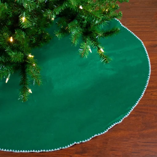 48 Inch And Smaller*Northlight 48" Red And White Shell Reversible Christmas Tree Skirt
