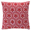 Pillows & Throws*Melrose 17.25" Red And White Snowflake Cotton Christmas Throw Pillow