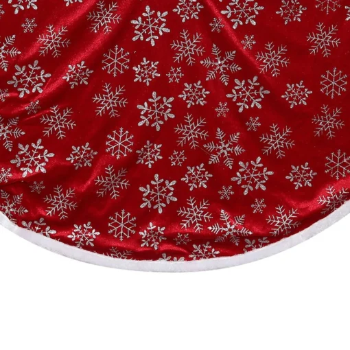 48 Inch And Smaller*Northlight 48" Red And White Snowflake Christmas Tree Skirt With A White Border