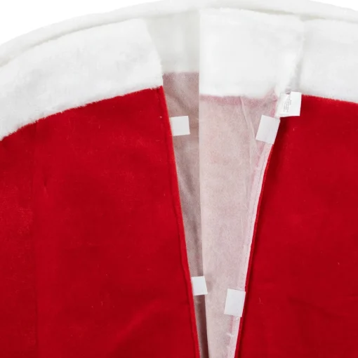 48 Inch And Smaller*Northlight 48" Red And White Velveteen Santa Claus Belt Buckle Christmas Tree Skirt