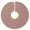 50 Inch And Larger*Colonial Mills 50" Red And White Woven Candy Cane Round Christmas Tree Skirt