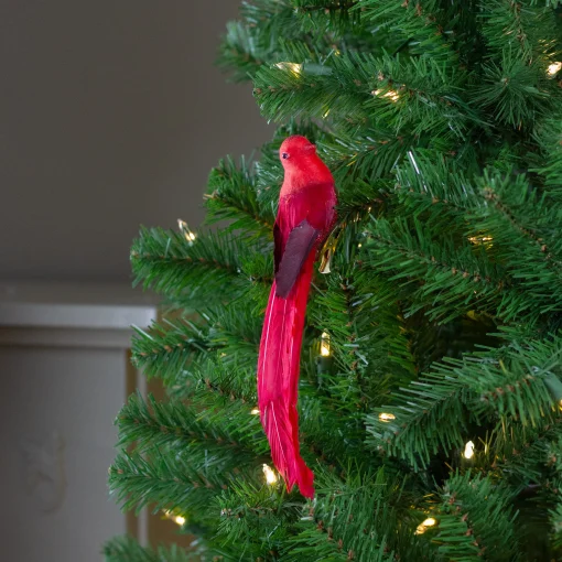 Northlight Animals>9" Red Cardinal With Long Tail Clip-On Christmas Ornament