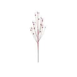 Sprays, Branches & Picks*Napco 24" Red Flaming Glittered Retro Christmas Spray