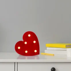 Northlight 6" Red Heart Led Valentine's Day Marquee Wall Sign