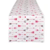 Contemporary Home Living 108" Red Hearts And Arrows Printed Rectangular Table Runner