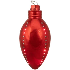 Hofert 64 Red Led Ornament Micro Christmas Lights - 10" Clear Wire