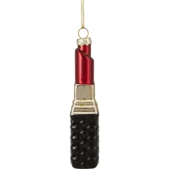 Northlight Fashion & Beauty>4.75" Red Lipstick Glass Christmas Ornament