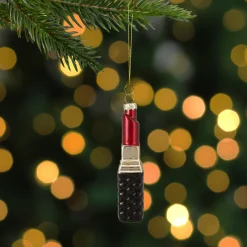 Northlight Fashion & Beauty>4.75" Red Lipstick Glass Christmas Ornament