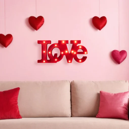 Northlight 20" Red 'Love' Led Valentine's Day Marquee Wall Sign