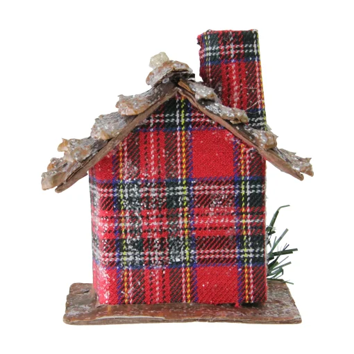 Northlight Woodland>4.25" Red Plaid Country Cabin Christmas Ornament
