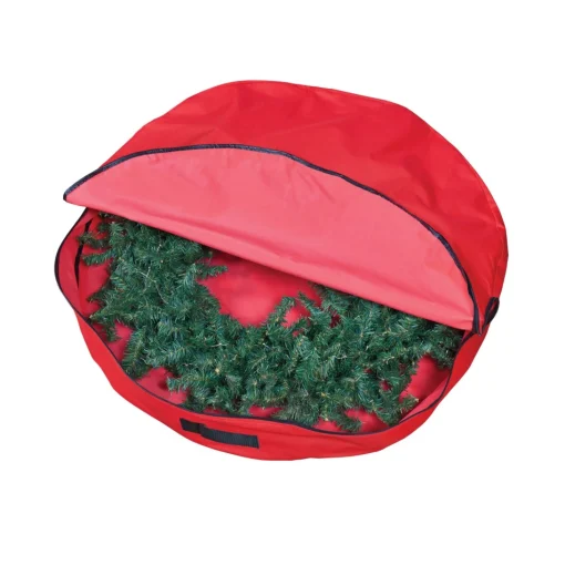 Wreath Accessories*Northlight 36" Red Premium Christmas Wreath Storage Bag