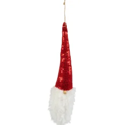 Northlight Santa Claus>11" Red Sequin Santa Head With A Warm Hat Christmas Ornament