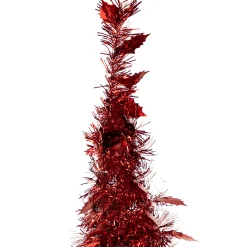 Northlight Pop Up Trees></noscript>4' Red Tinsel Pop-Up Artificial Christmas Tree, Unlit