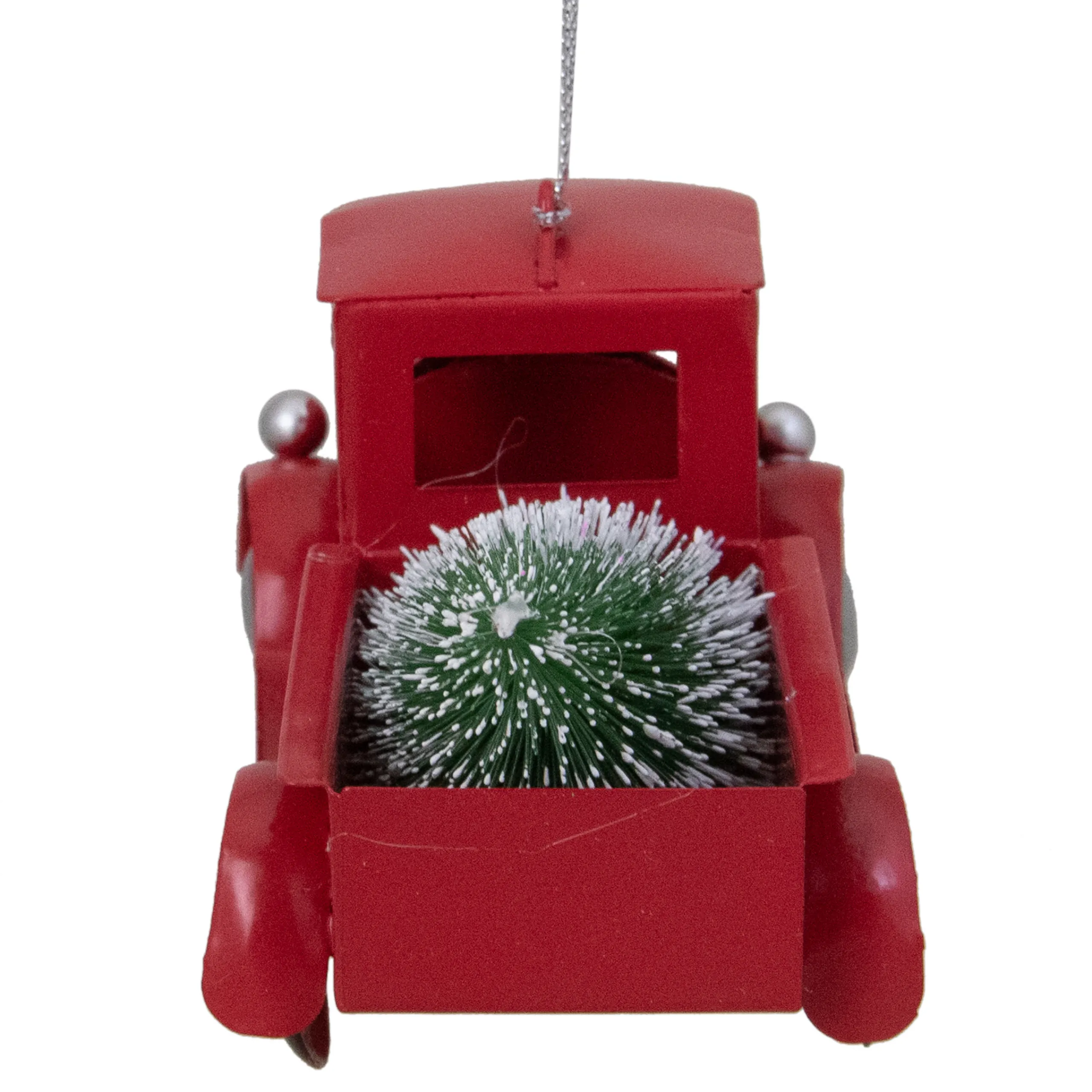 Northlight Transportation>4.5" Red Vintage Style Truck With Frosted Tree Christmas Ornament