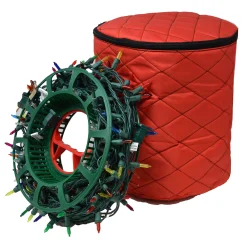 Northlight 3 Reel Red Christmas Light Set Quilted Storage Bag